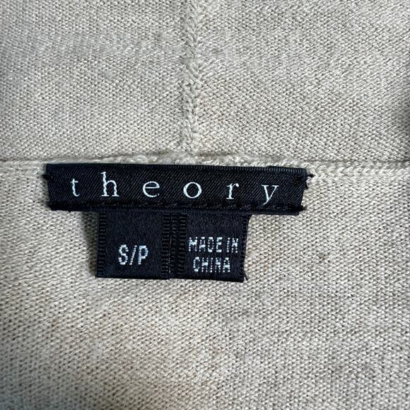 Theory Womens Wool Maritza B New Steady Open Cardigan Camel Size Small‎ Preppy - Picture 3 of 5